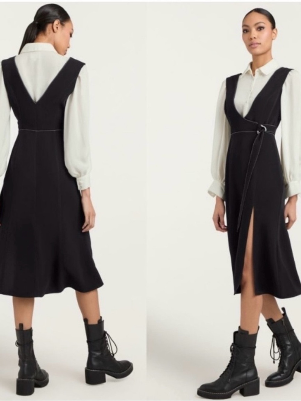 Cinq a Sept Amber Faux Wrap Midi